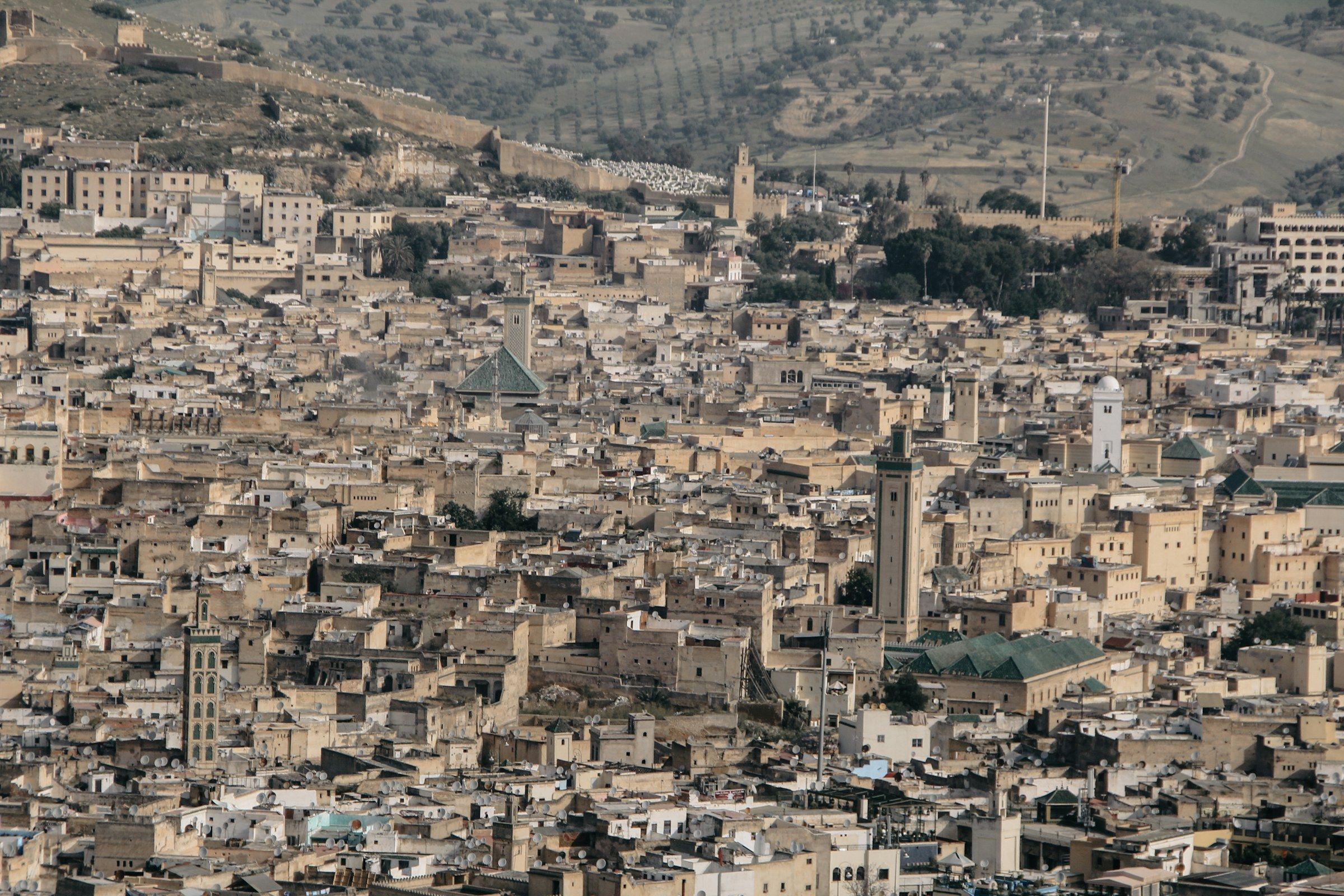 Panoramic view of the Fès medina